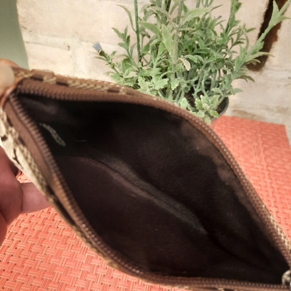 Coach Brown Jacquard Signature C Wristlet Wallet - Picture 5 of 5